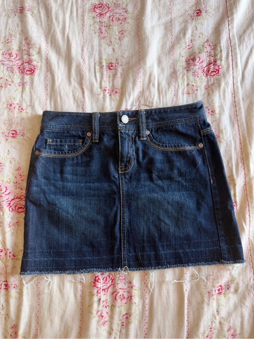 Old Navy Dark Blue Denim Mini Skirt